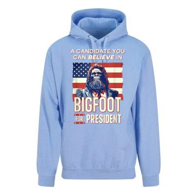 Bigfoot For President Believe Vote Elect Sasquatch Candidate Unisex Surf Hoodie