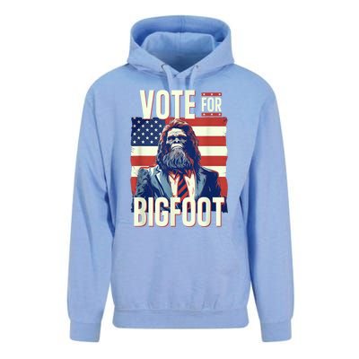 Bigfoot For President Election Vote Sasquatch Usa Flag 2024 Unisex Surf Hoodie