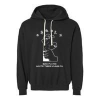 Bak Fu Pai the White Tiger Kung Fu  Garment-Dyed Fleece Hoodie