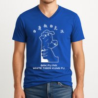 Bak Fu Pai the White Tiger Kung Fu  V-Neck T-Shirt