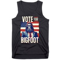 Bigfoot For President Election Vote Sasquatch Usa Flag 2024 Tank Top