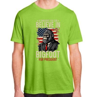 Bigfoot For President Election 2024 Funny Vote Sasquatch Usa Adult ChromaSoft Performance T-Shirt