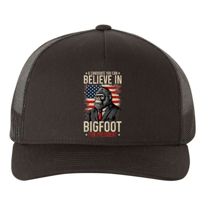 Bigfoot For President Election 2024 Funny Vote Sasquatch Usa Yupoong Adult 5-Panel Trucker Hat