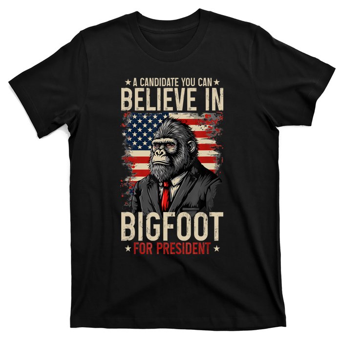 Bigfoot For President Election 2024 Funny Vote Sasquatch Usa T-Shirt