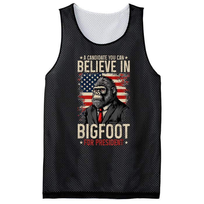 Bigfoot For President Election 2024 Funny Vote Sasquatch Usa Mesh Reversible Basketball Jersey Tank