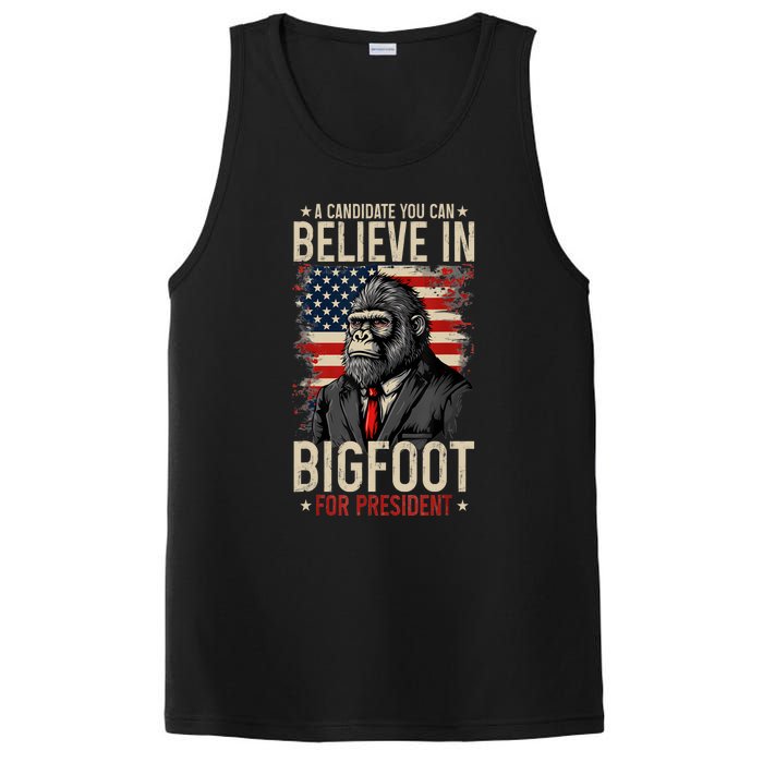 Bigfoot For President Election 2024 Funny Vote Sasquatch Usa PosiCharge Competitor Tank