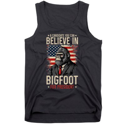 Bigfoot For President Election 2024 Funny Vote Sasquatch Usa Tank Top