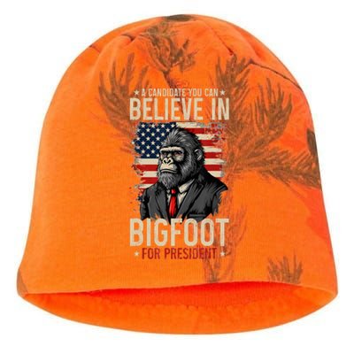 Bigfoot For President Election 2024 Funny Vote Sasquatch Usa Kati - Camo Knit Beanie