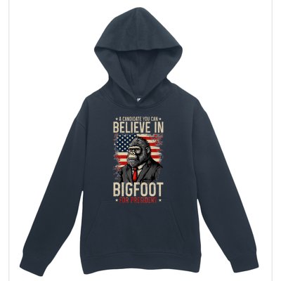 Bigfoot For President Election 2024 Funny Vote Sasquatch Usa Urban Pullover Hoodie