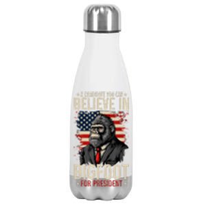 Bigfoot For President Election 2024 Funny Vote Sasquatch Usa Stainless Steel Insulated Water Bottle