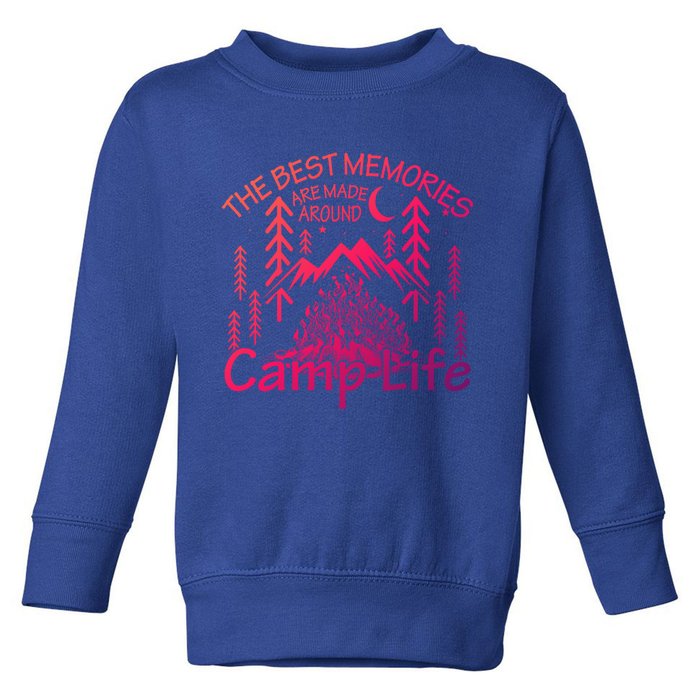 Bonfires Fire Pit Camping Best Memories Made Around Campfire Funny Gift Toddler Sweatshirt