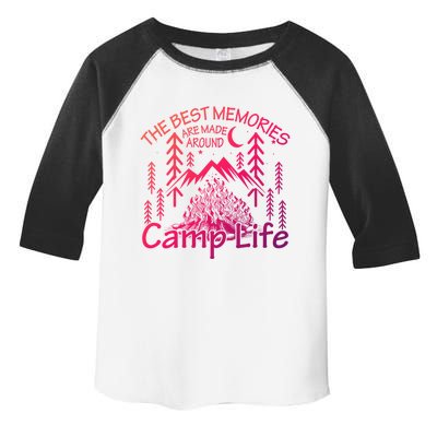 Bonfires Fire Pit Camping Best Memories Made Around Campfire Funny Gift Toddler Fine Jersey T-Shirt