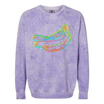 Banana Fruit Pop Art Gift Colorblast Crewneck Sweatshirt