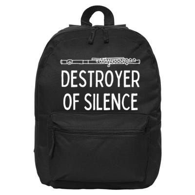 Best Flute Player Band Music Flautist Funny Flute 16 in Basic Backpack