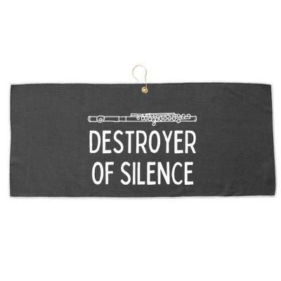 Best Flute Player Band Music Flautist Funny Flute Large Microfiber Waffle Golf Towel