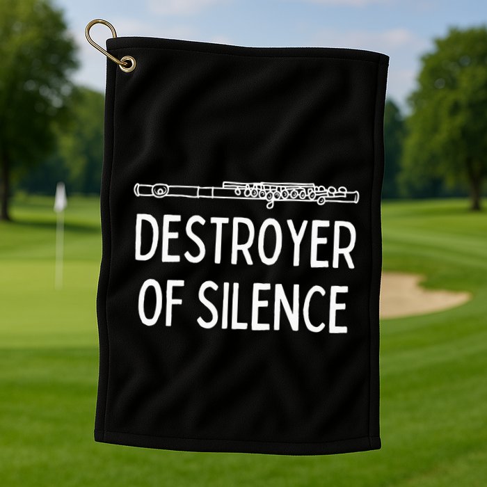 Best Flute Player Band Music Flautist Funny Flute Golf Towel
