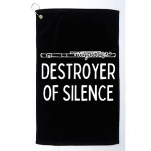 Best Flute Player Band Music Flautist Funny Flute Platinum Collection Golf Towel