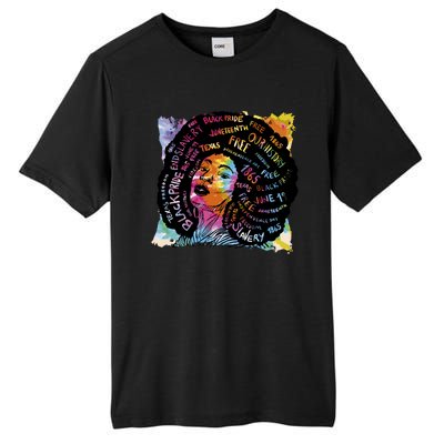 Black Female Pride Afro Tall Fusion ChromaSoft Performance T-Shirt