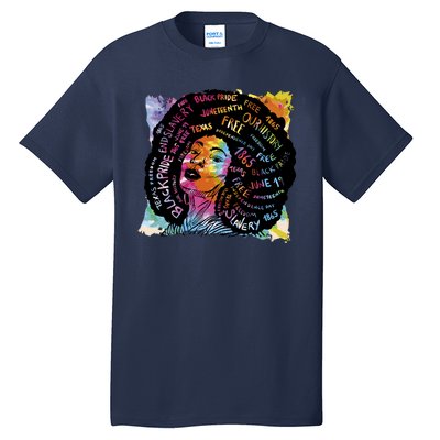 Black Female Pride Afro Tall T-Shirt