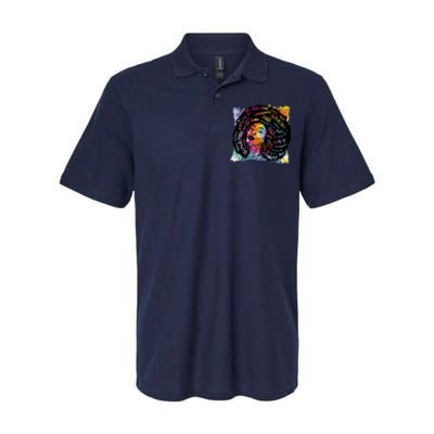 Black Female Pride Afro Softstyle Adult Sport Polo