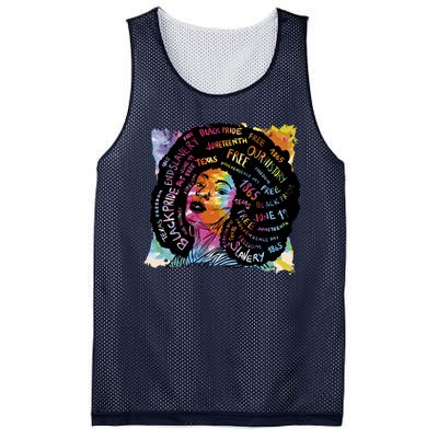 Black Female Pride Afro Mesh Reversible Basketball Jersey Tank