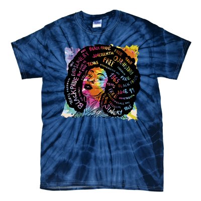 Black Female Pride Afro Tie-Dye T-Shirt