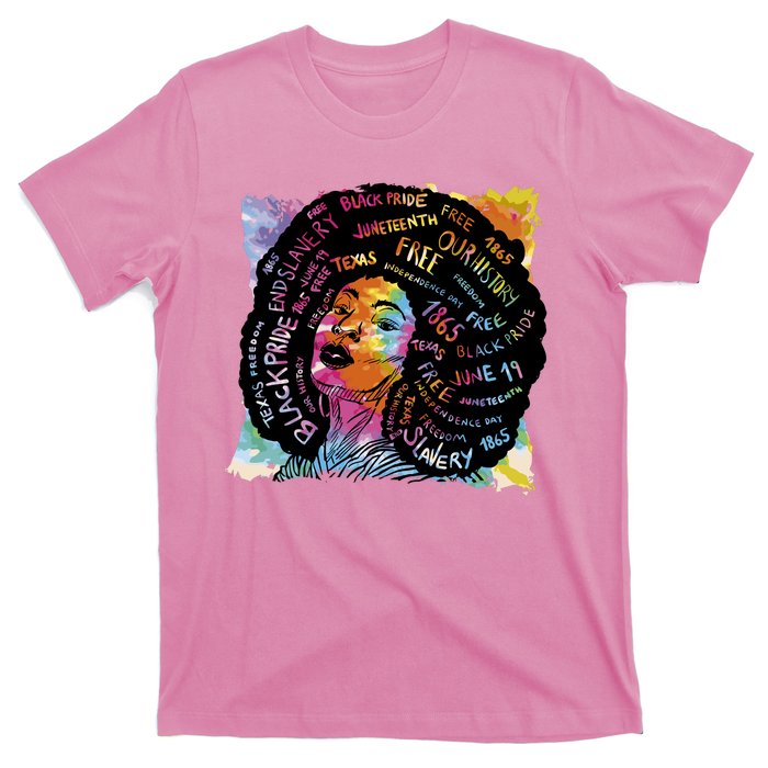 Black Female Pride Afro T-Shirt