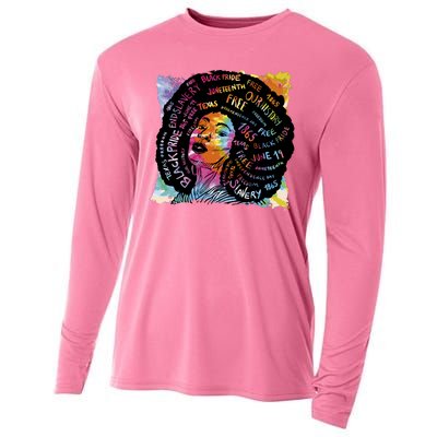 Black Female Pride Afro Cooling Performance Long Sleeve Crew