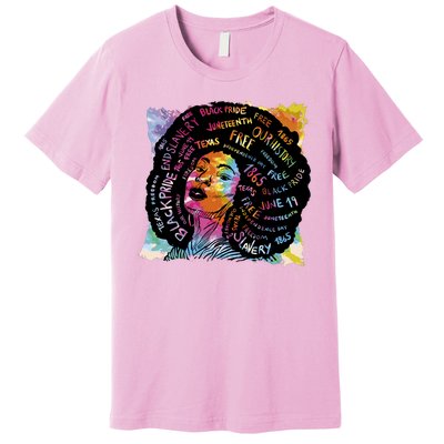 Black Female Pride Afro Premium T-Shirt