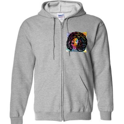 Black Female Pride Afro Full Zip Hoodie