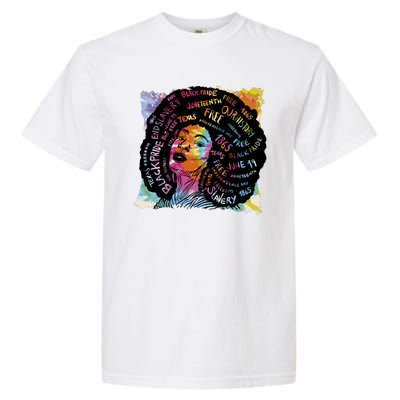 Black Female Pride Afro Garment-Dyed Heavyweight T-Shirt