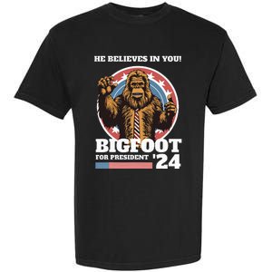 Bigfoot For President 2024 Garment-Dyed Heavyweight T-Shirt