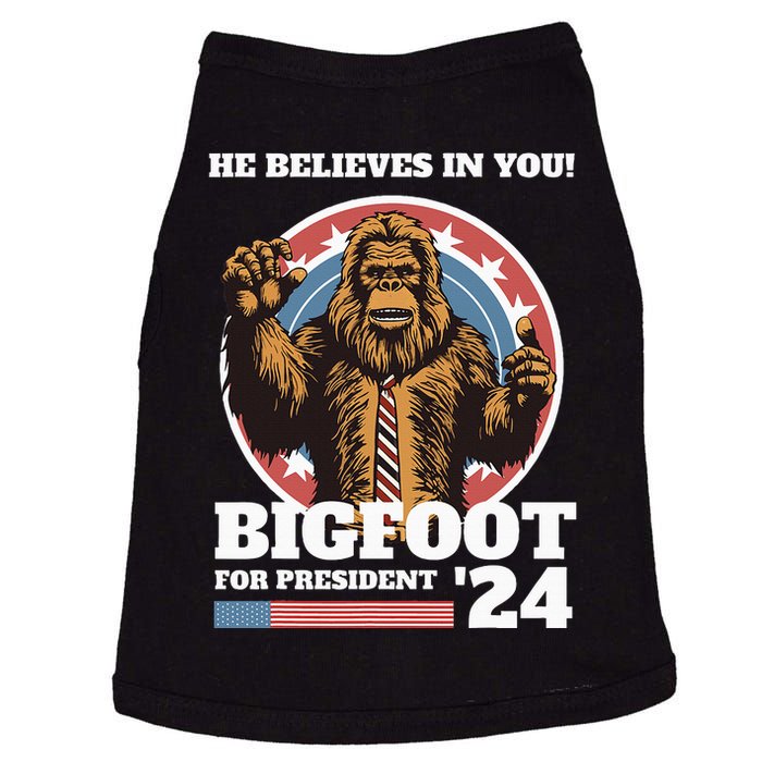 Bigfoot For President 2024 Doggie Tank