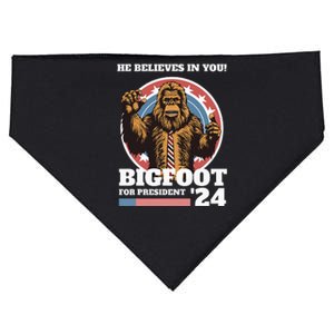 Bigfoot For President 2024 USA-Made Doggie Bandana