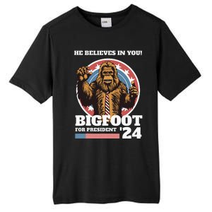 Bigfoot For President 2024 Tall Fusion ChromaSoft Performance T-Shirt