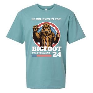 Bigfoot For President 2024 Sueded Cloud Jersey T-Shirt