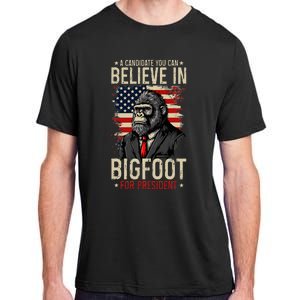 Bigfoot For President Election 2024 Funny Vote Sasquatch USA Adult ChromaSoft Performance T-Shirt