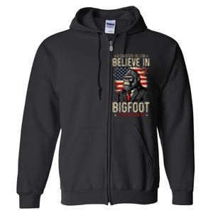 Bigfoot For President Election 2024 Funny Vote Sasquatch USA Full Zip Hoodie