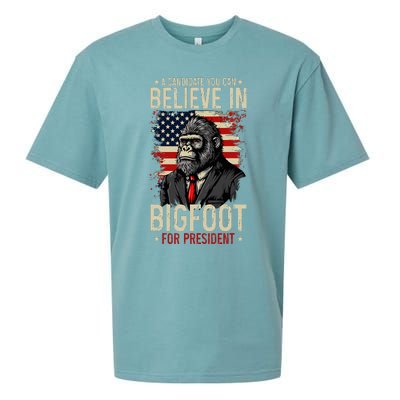 Bigfoot For President Election 2024 Funny Vote Sasquatch USA Sueded Cloud Jersey T-Shirt