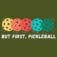 But First Pickleball, Funny Vintage Pickleball Player Backpack