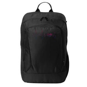 Bisexual Flag Queer Bi Pride Gift Lgbt Heartbeat Bisexual City Backpack