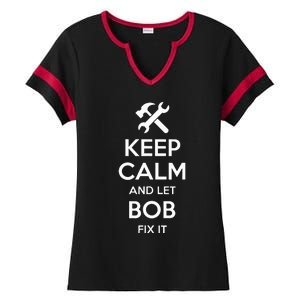 Bob Fix Quote Funny Birthday Personalized Name Gift Idea Ladies Halftime Notch Neck Tee