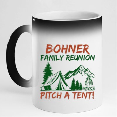 Bohner Family Reunion Pitch A Tent 11oz Black Color Changing Mug