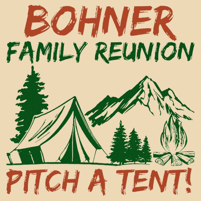 Bohner Family Reunion Pitch A Tent Drawstring Bag