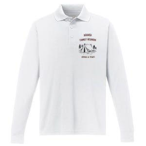 Bohner Family Reunion Pitch A Tent Performance Long Sleeve Polo