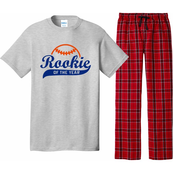 Baseball Funny Retro Rookie Of The Year Pajama Set