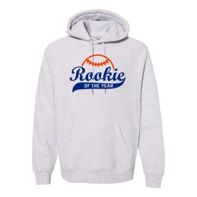 Baseball Funny Retro Rookie Of The Year Premium Hoodie