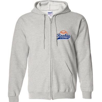Baseball Funny Retro Rookie Of The Year Full Zip Hoodie