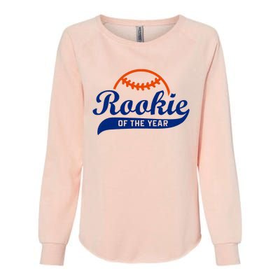 Baseball Funny Retro Rookie Of The Year Womens California Wash Sweatshirt