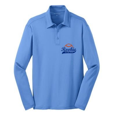 Baseball Funny Retro Rookie Of The Year Silk Touch Performance Long Sleeve Polo